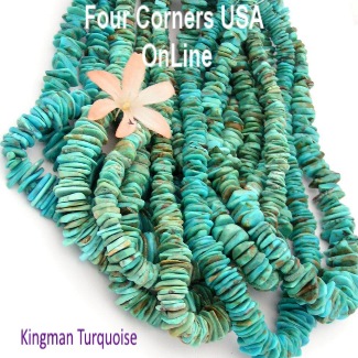 Arizona Kingman Turquoise Beads Four Corners USA Native American Jewelry Making Beading Supplies